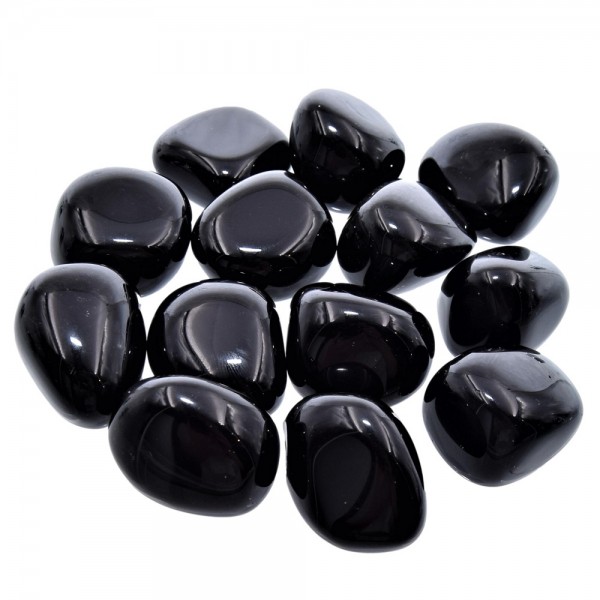 Obsidian Trommelstein schwarz ca. 25 mm