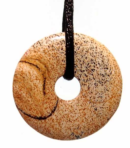 Jaspis Landschafts Donut Anhänger