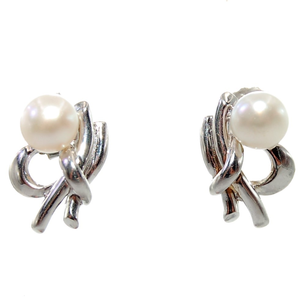 Silber Ohrstecker mit echten Perlen online kaufen | Zinzin